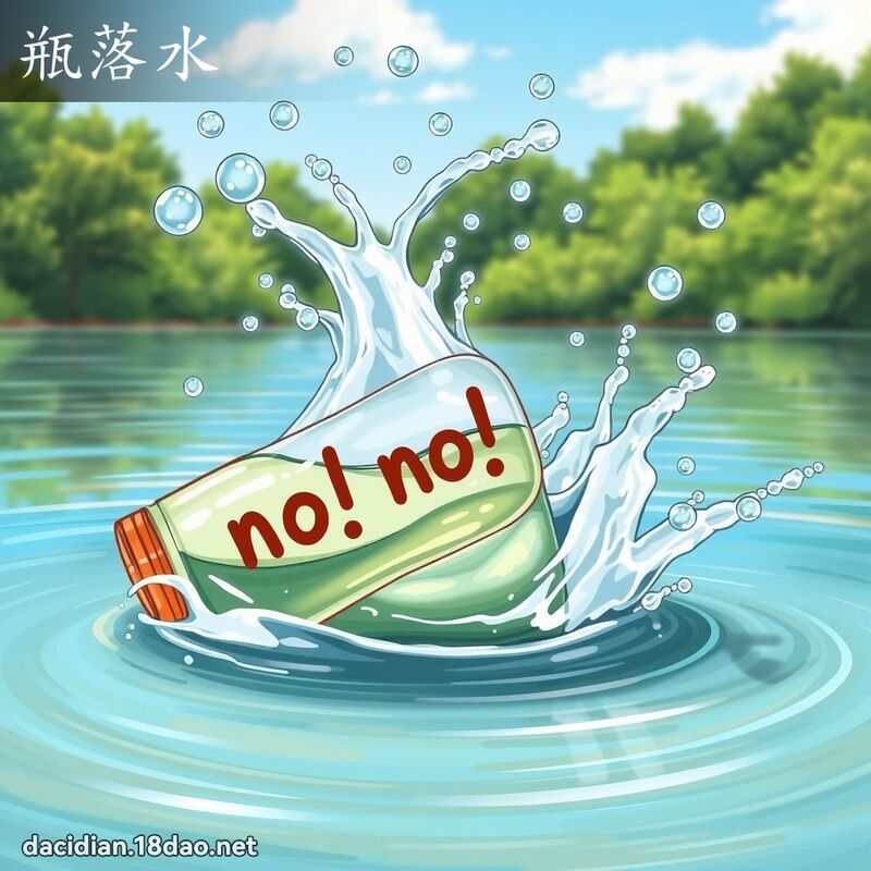瓶落水 - 国语大辞典配图