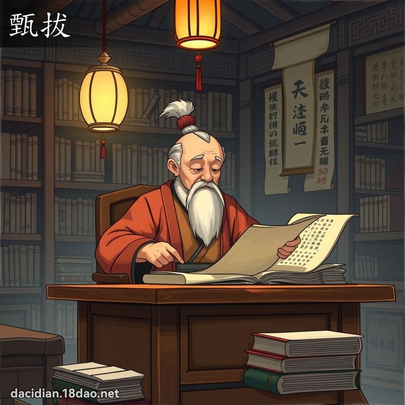 甄拔 - 國語大辭典配圖