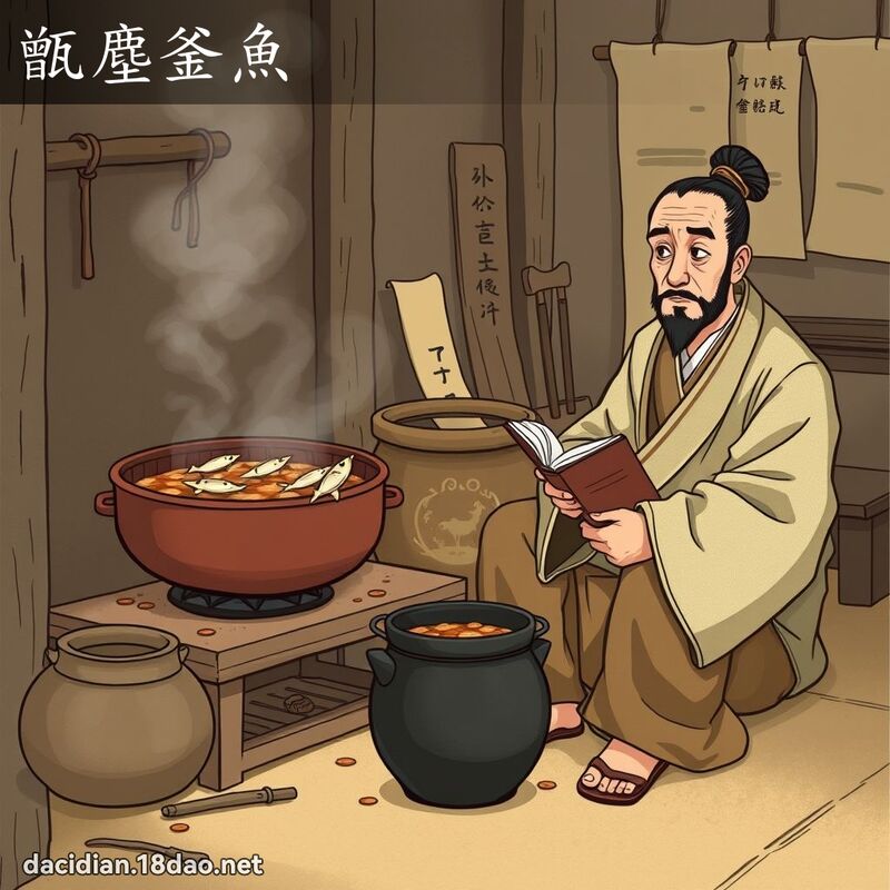 甑塵釜魚 - 國語大辭典配圖