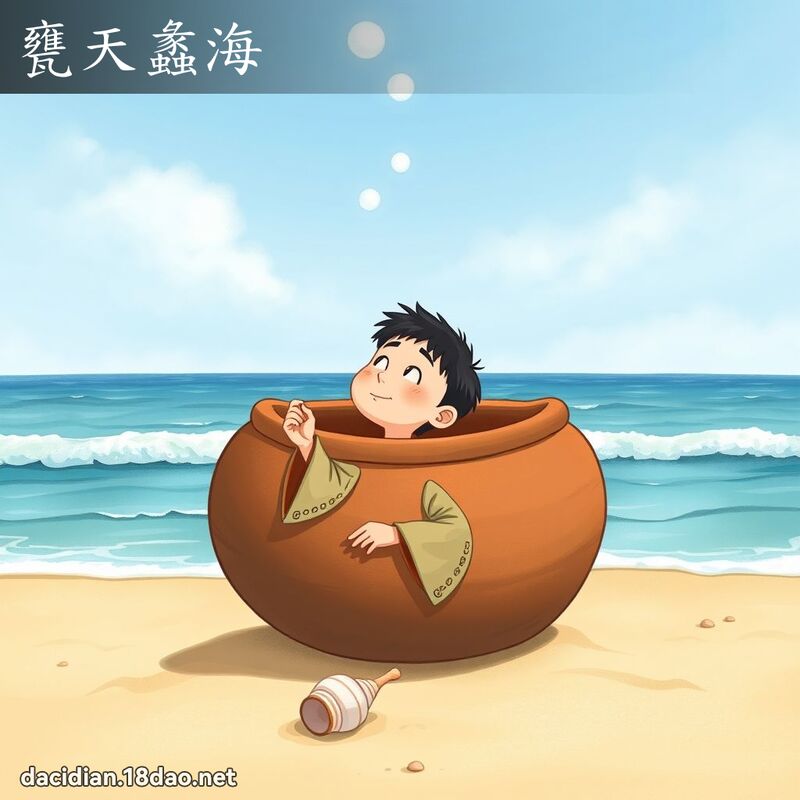 瓮天蠡海 - 国语大辞典配图
