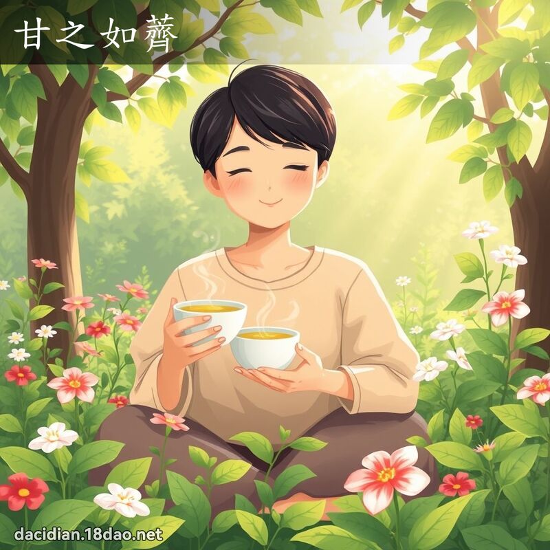 甘之如薺 - 国语大辞典配图