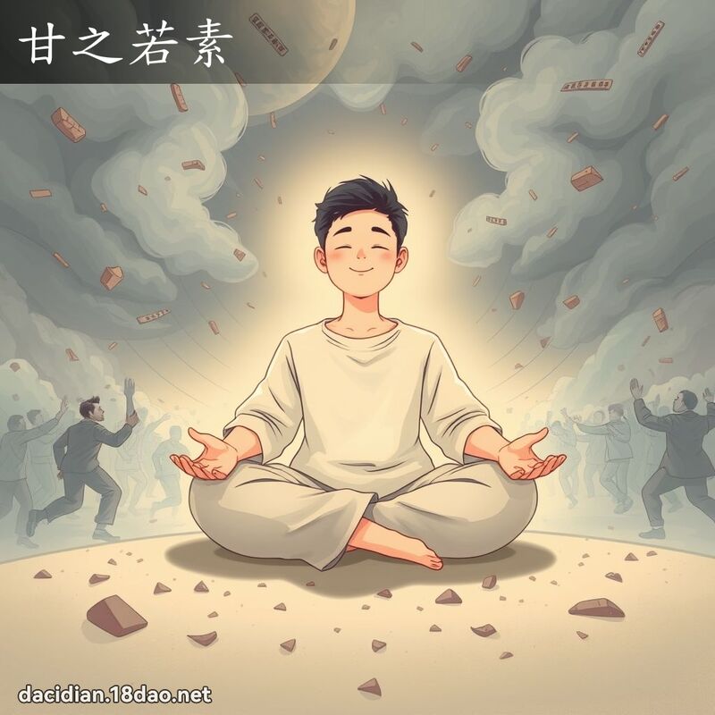 甘之若素 - 國語大辭典配圖