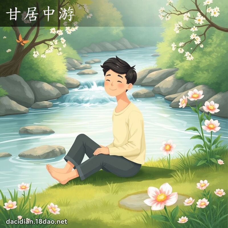 甘居中游 - 國語大辭典配圖