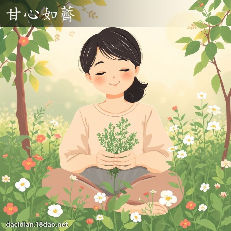 甘心如薺 - 國語大辭典配圖