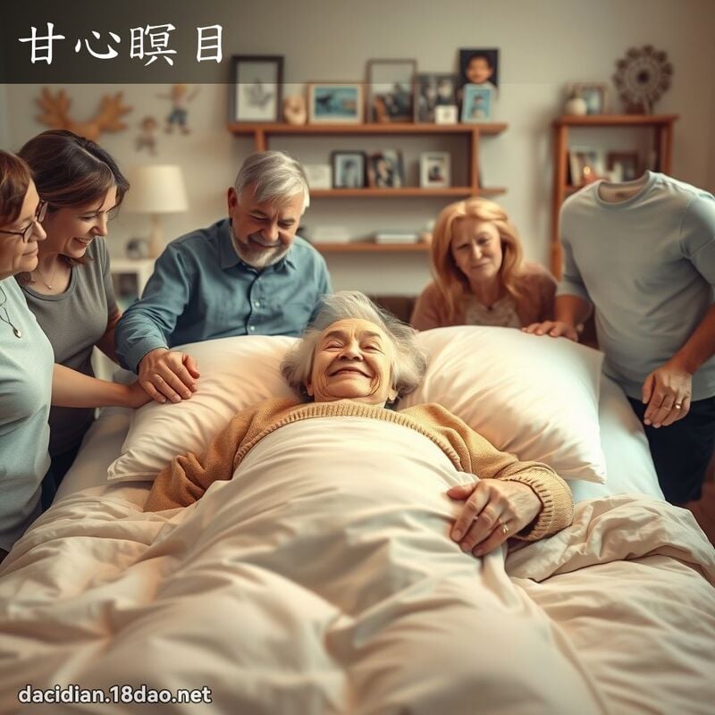 甘心瞑目 - 國語大辭典配圖