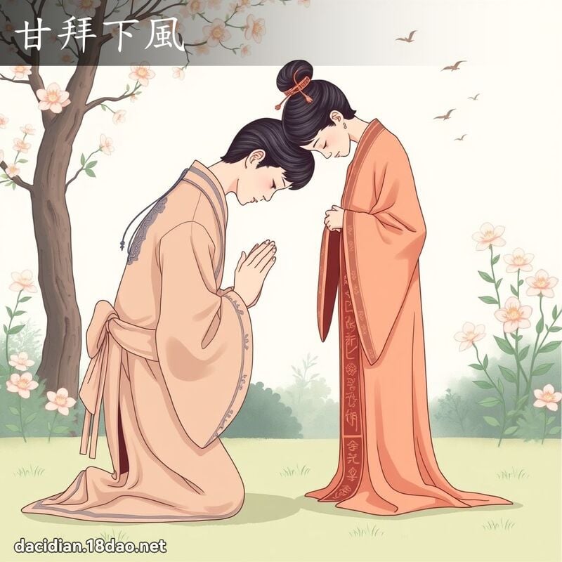 甘拜下風 - 國語大辭典配圖