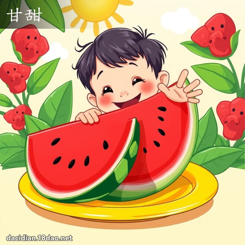 甘甜 - 國語大辭典配圖