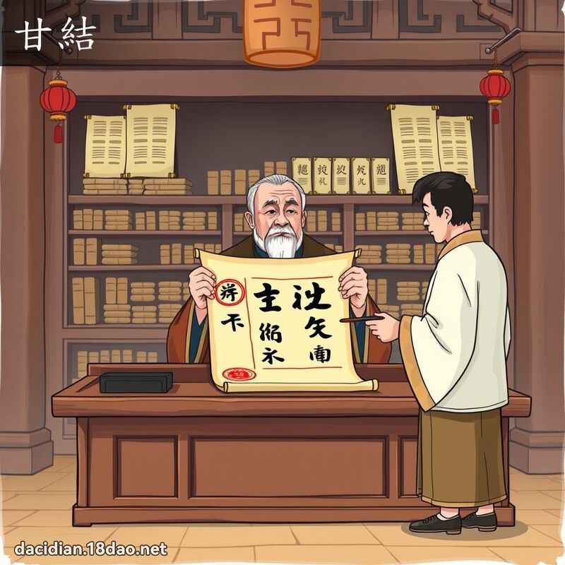 甘结 - 国语大辞典配图