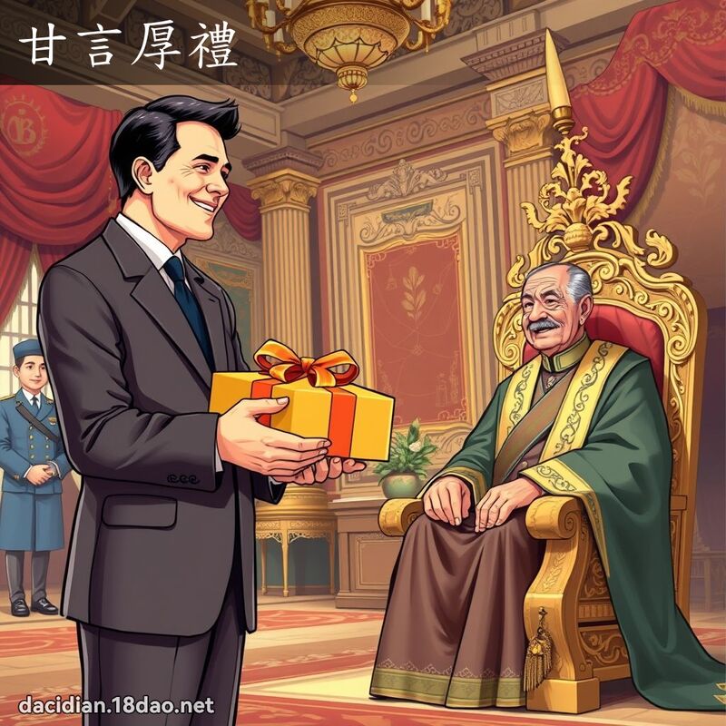 甘言厚禮 - 國語大辭典配圖