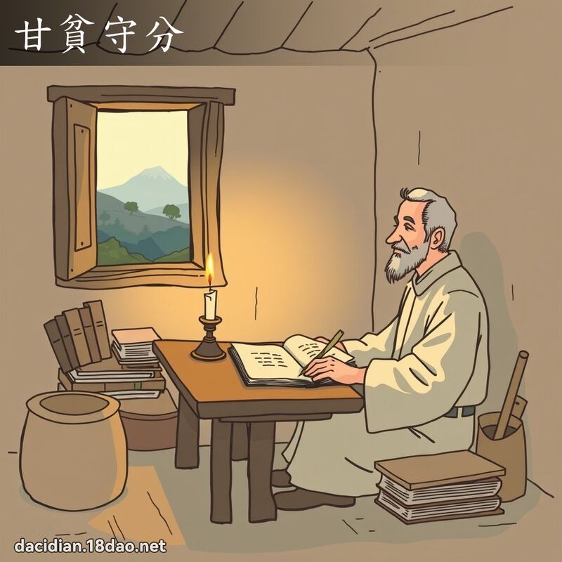 甘貧守分 - 國語大辭典配圖