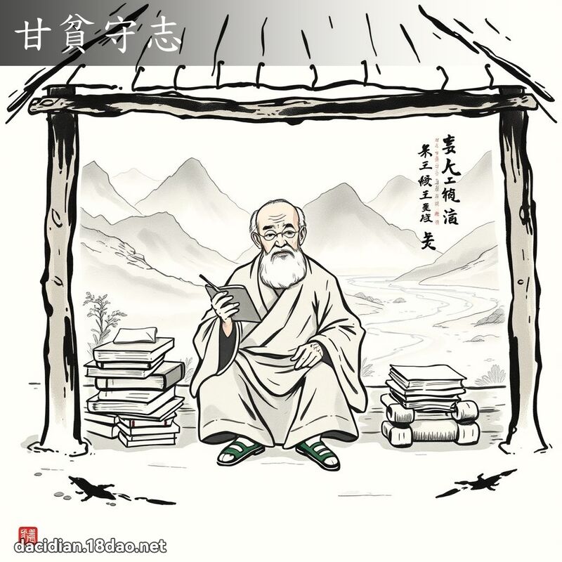 甘貧守志 - 國語大辭典配圖