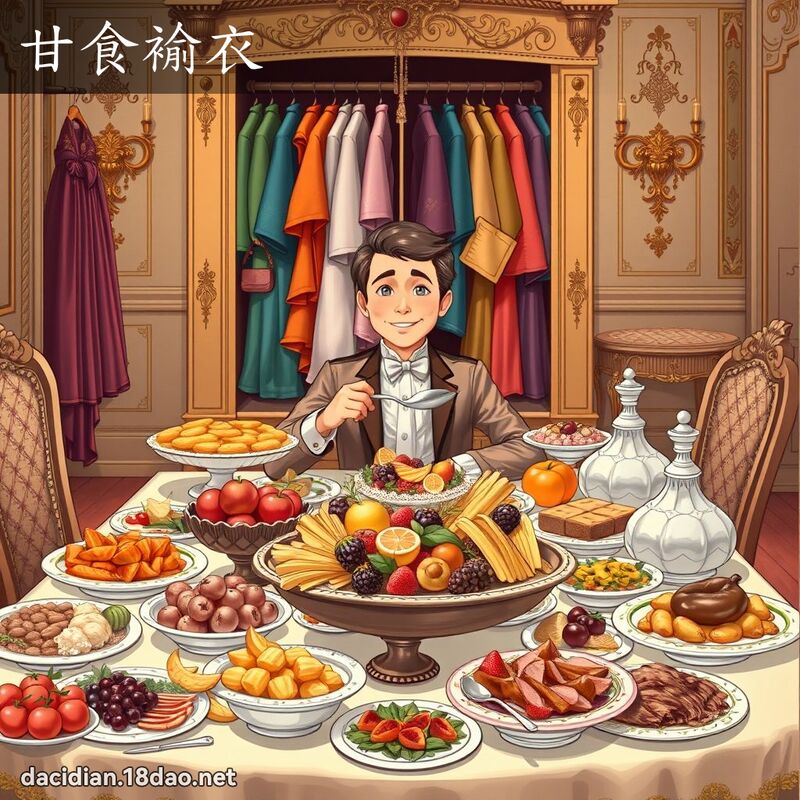 甘食褕衣 - 国语大辞典配图