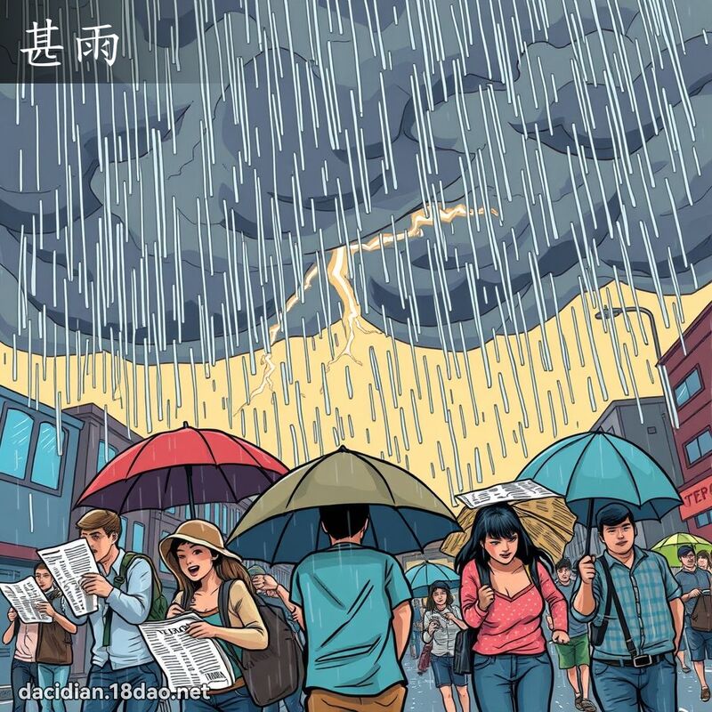 甚雨 - 國語大辭典配圖