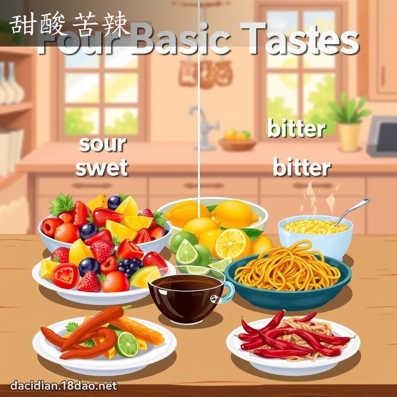 甜酸苦辣 - 國語大辭典配圖