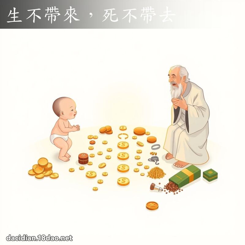 生不帶來，死不帶去 - 國語大辭典配圖