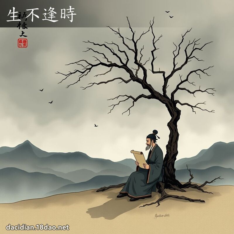 生不逢時 - 國語大辭典配圖