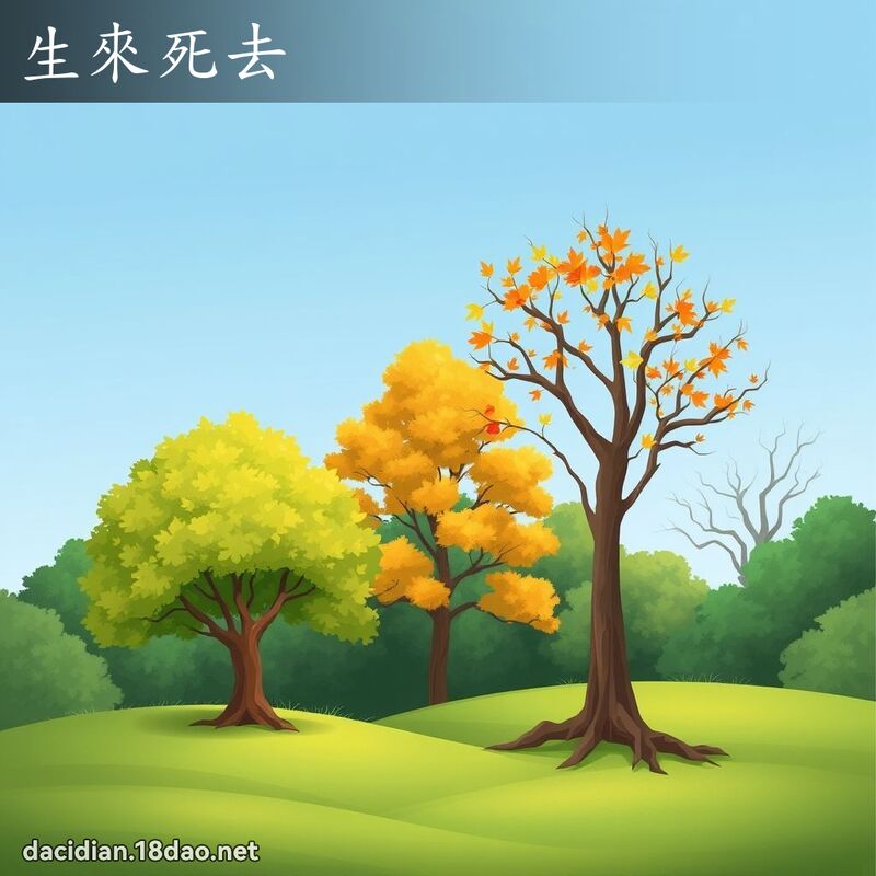 生來死去 - 國語大辭典配圖