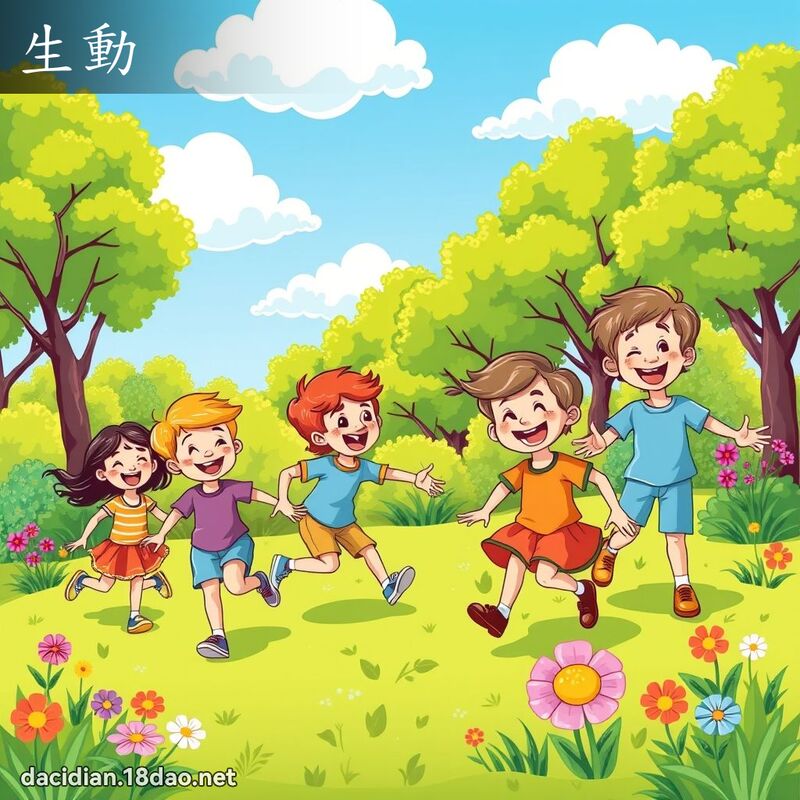 生動 - 國語大辭典配圖