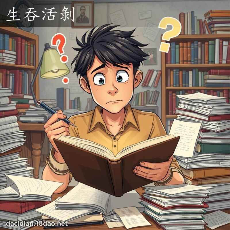 生吞活剝 - 國語大辭典配圖
