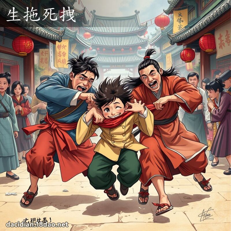 生拖死拽 - 国语大辞典配图