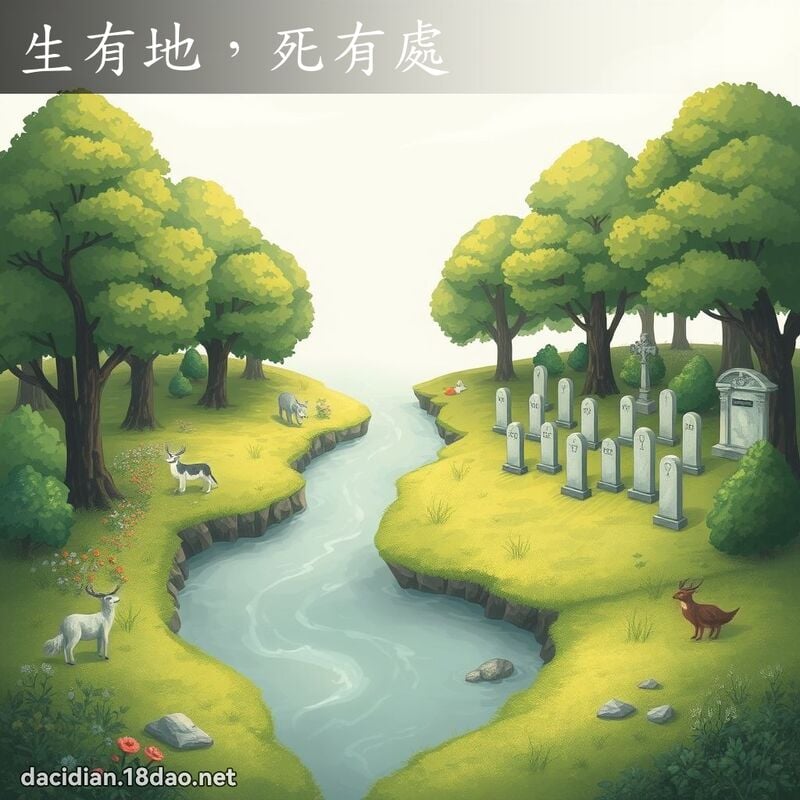 生有地，死有处 - 国语大辞典配图