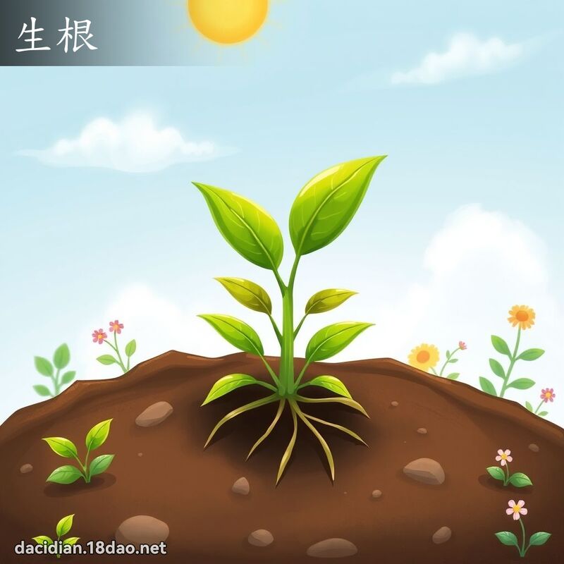 生根 - 國語大辭典配圖