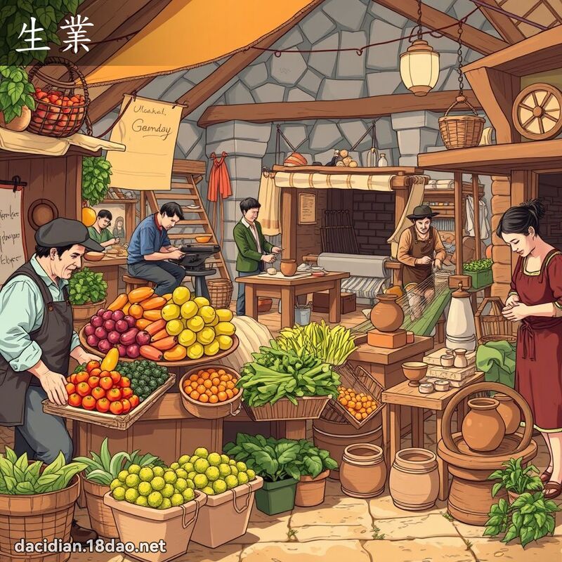 生业 - 国语大辞典配图