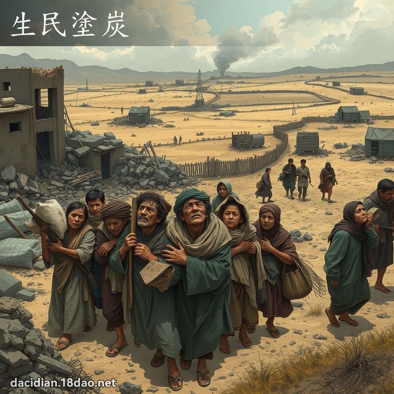 生民塗炭 - 國語大辭典配圖