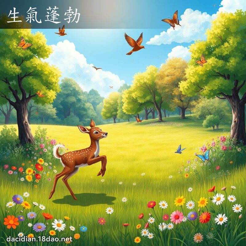 生氣蓬勃 - 國語大辭典配圖