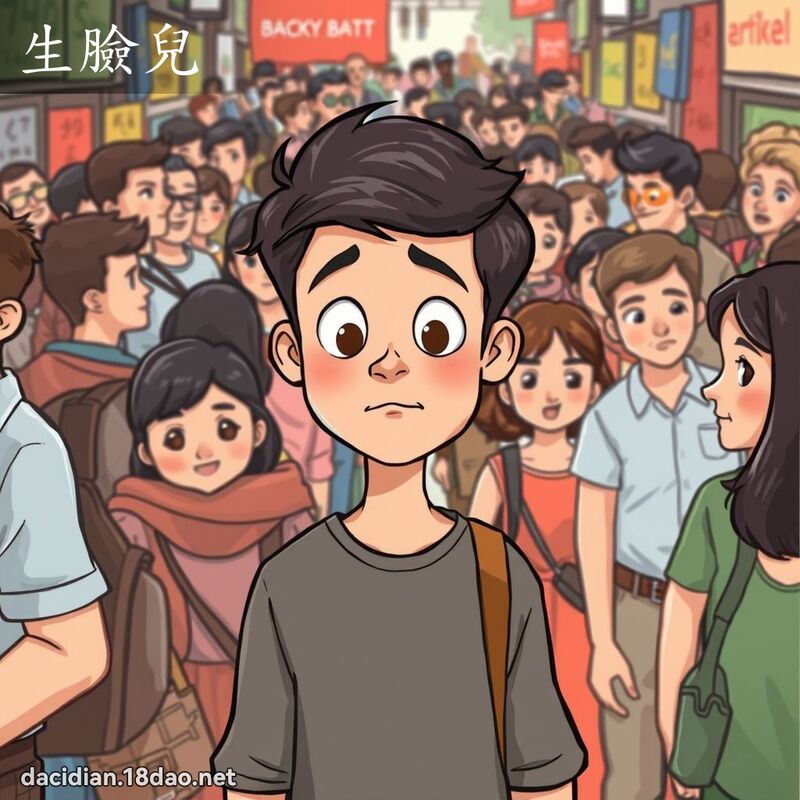 生臉兒 - 國語大辭典配圖