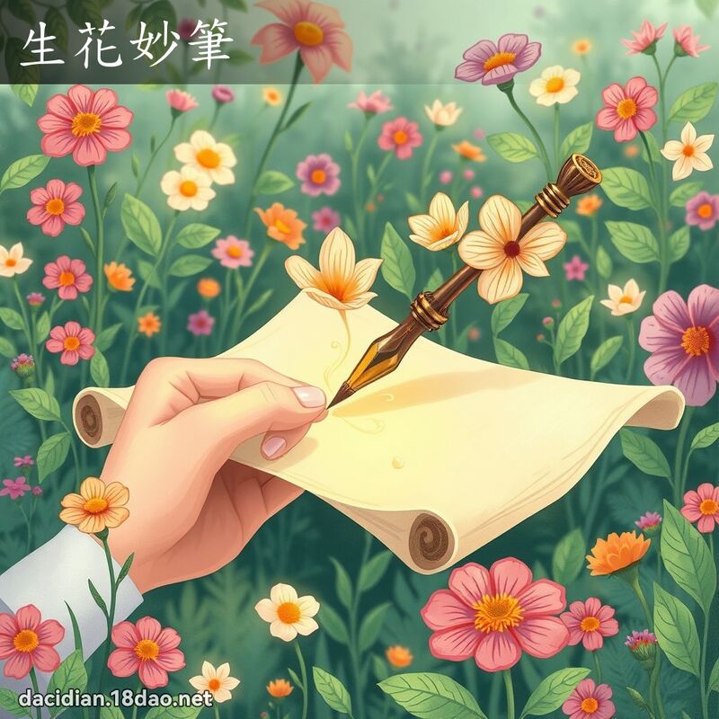 生花妙筆 - 國語大辭典配圖