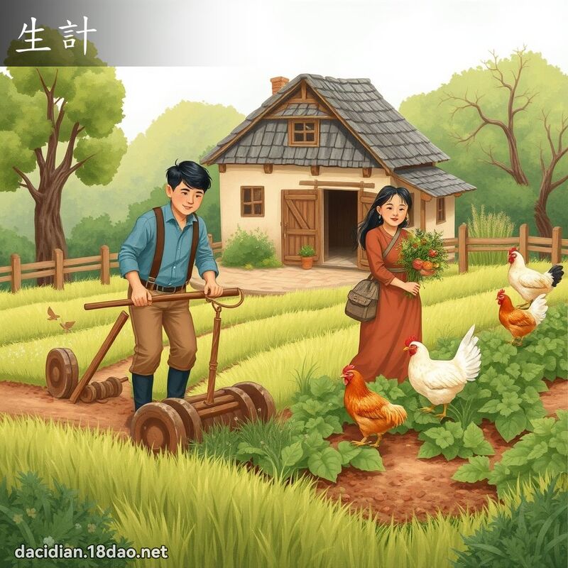生计 - 国语大辞典配图
