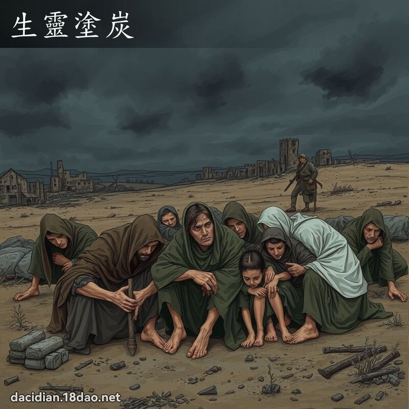 生靈塗炭 - 國語大辭典配圖