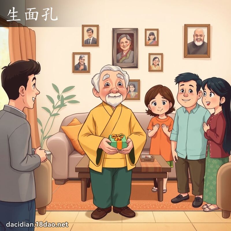 生面孔 - 國語大辭典配圖