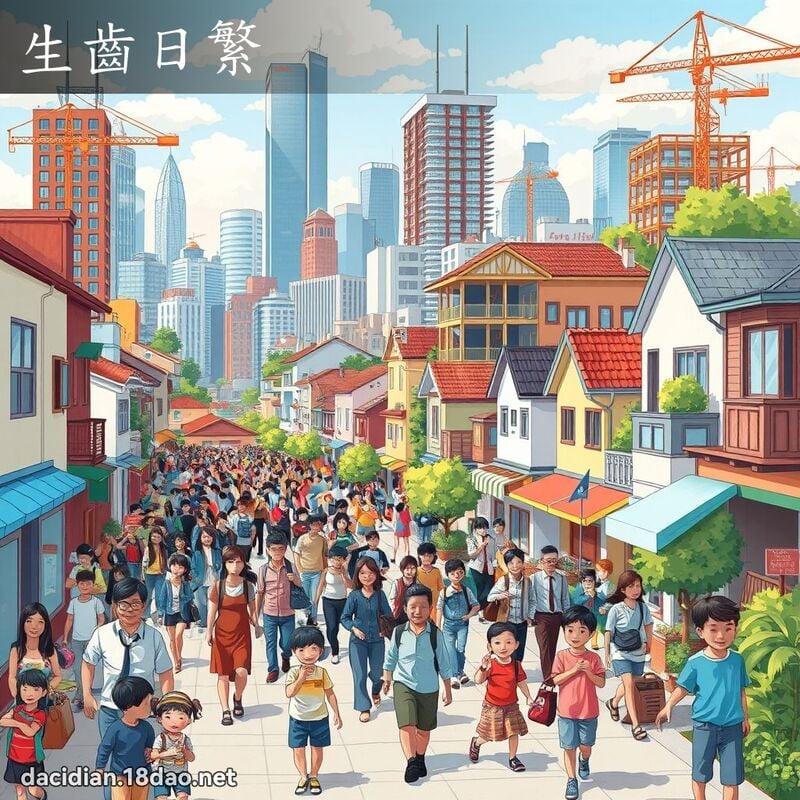 生齒日繁 - 國語大辭典配圖