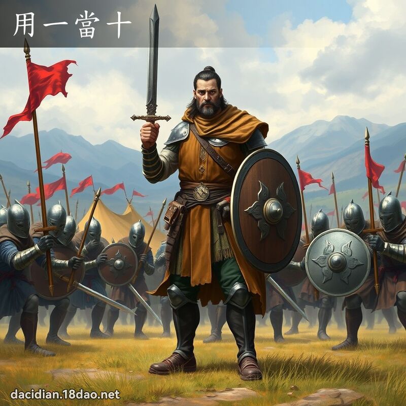 用一當十 - 國語大辭典配圖