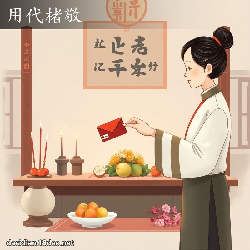 用代楮敬 - 国语大辞典配图