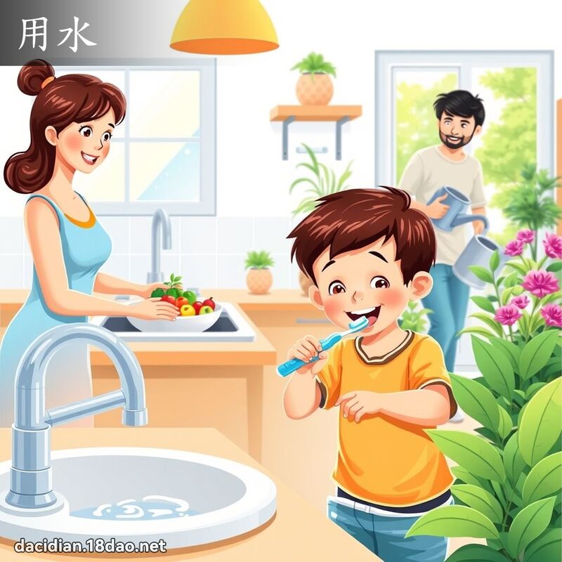 用水 - 国语大辞典配图