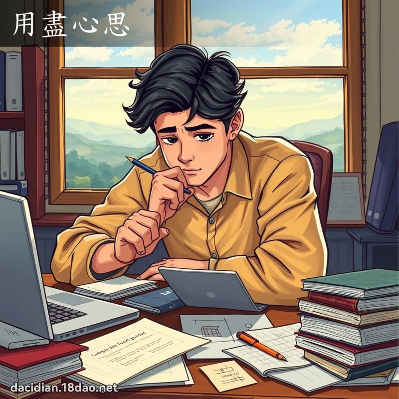 用盡心思 - 國語大辭典配圖