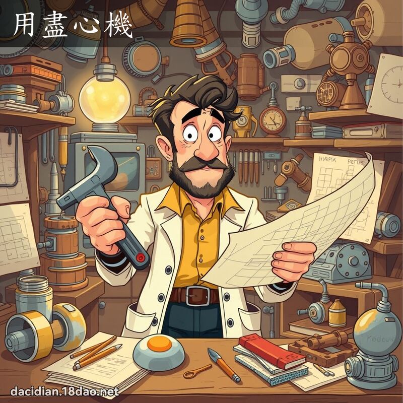 用尽心机 - 国语大辞典配图