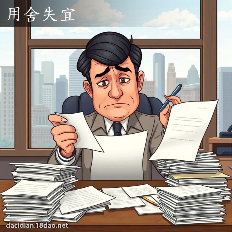 用舍失宜 - 國語大辭典配圖