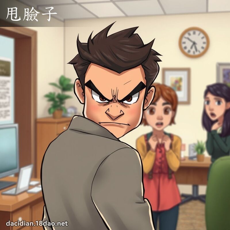 甩脸子 - 国语大辞典配图