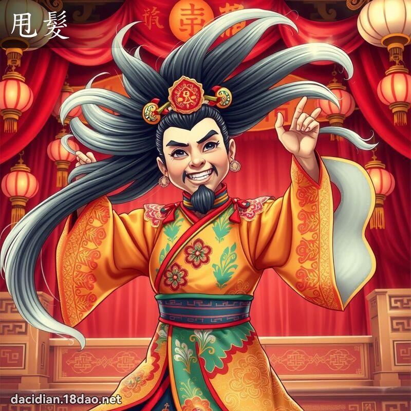 甩发 - 国语大辞典配图