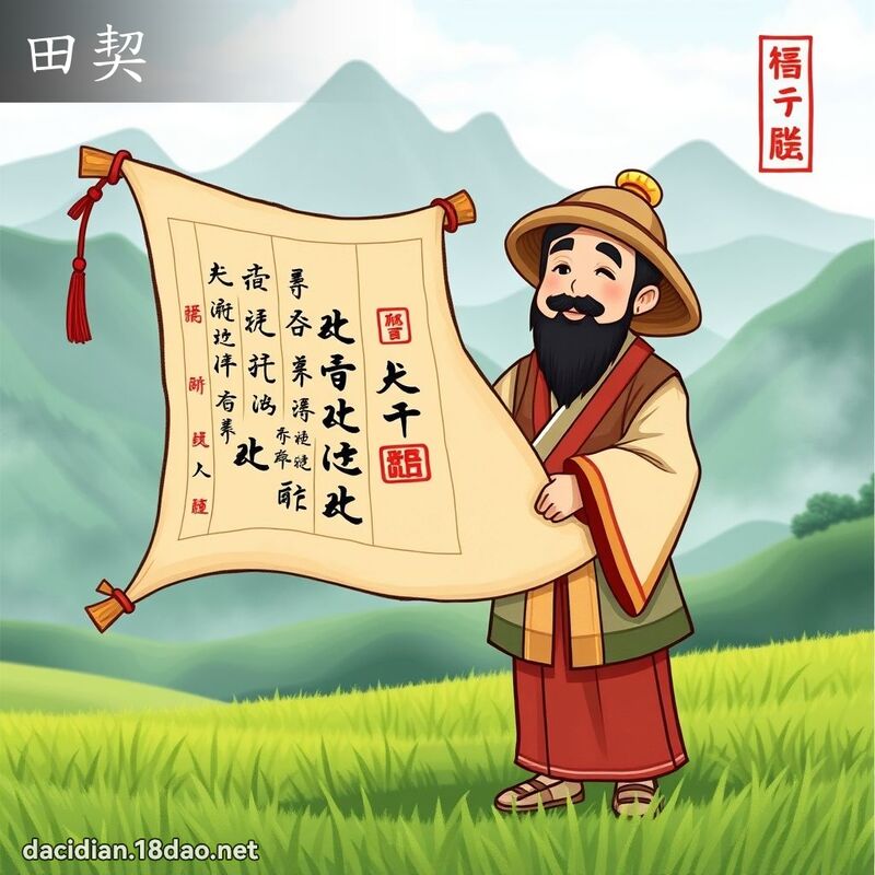 田契 - 國語大辭典配圖