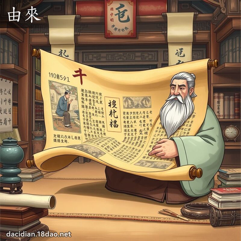 由來 - 國語大辭典配圖