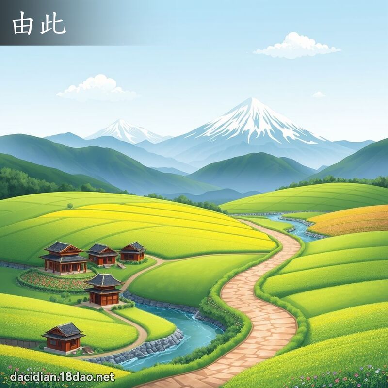 由此 - 国语大辞典配图