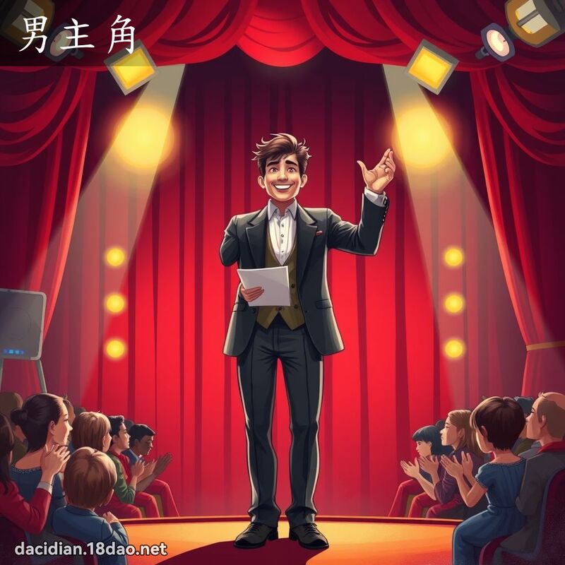 男主角 - 國語大辭典配圖