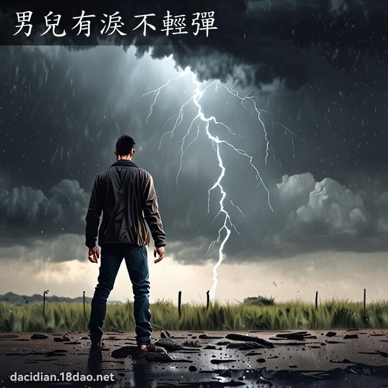 男儿有泪不轻弹 - 国语大辞典配图