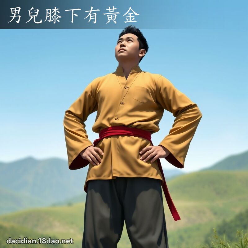 男儿膝下有黄金 - 国语大辞典配图