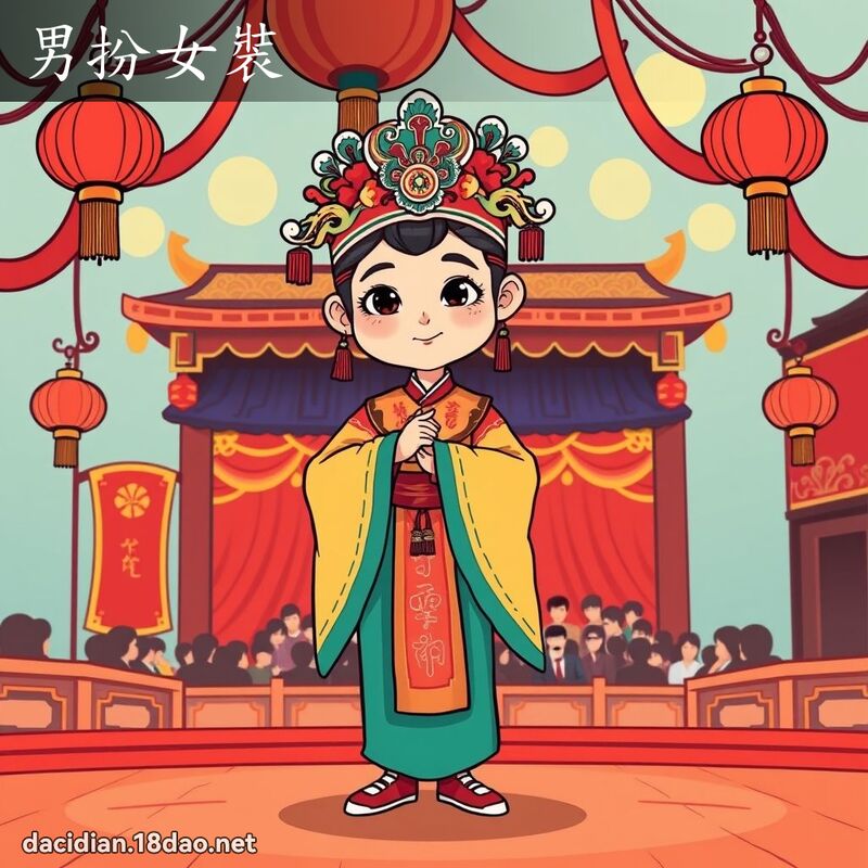 男扮女裝 - 國語大辭典配圖